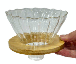 Dripper con base de madera y caucho